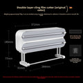 Double Layer Plastic Wrap Cutter with Magnetic Base